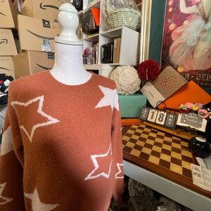 Star-Print Knit Sweater